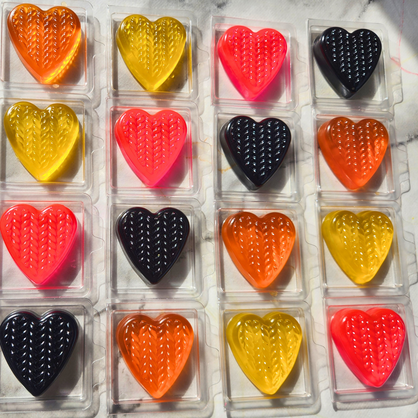 5 x Soap Heart Clam